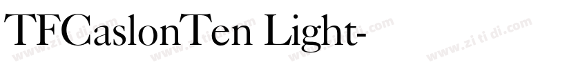 TFCaslonTen Light字体转换